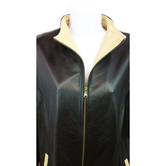 ALTA MODA FIRENZE BLACK LEATHER JACKET 48 - Picture 2 of 6